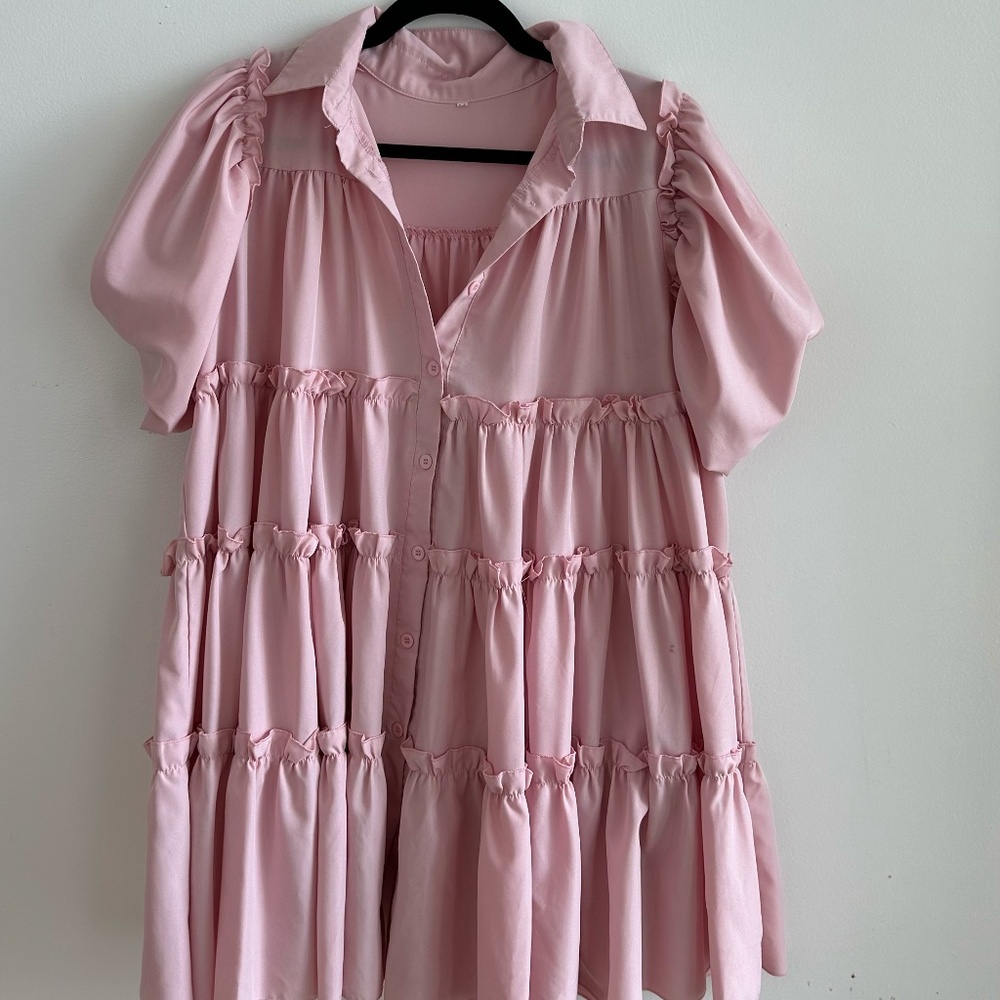 SHEIN baby doll dress pink size medium